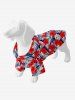Red Hibiscus Flower Tropical Palm Leaf Print Hawaii Dog and Owner Matching Outfits -  