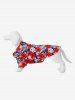 Red Hibiscus Flower Tropical Palm Leaf Print Hawaii Dog and Owner Matching Outfits -  