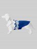 Hibiscus Flower Palm Leaf Two Tone Colorblock Print Hawaii Dog and Owner Matching Outfits -  