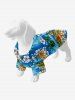 Pet's Coconut Tree Flowers Sea Waves Boat Print Hawaii Shirt -  