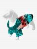 Pet's Ombre Bat Coconut Tree Flamingo Sea Print Hawaii Button Shirt -  