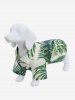 Pet's Turn-down Collar Tropical Leaf Print Hawaii Button Shirt -  