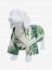 Pet's Turn-down Collar Tropical Leaf Print Hawaii Button Shirt -  