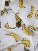 Pet's Turn-down Collar Bananas Print Button Shirt -  
