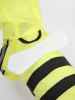 Pet's Reflective Trim Striped Patchwork Bee Pattern Button Wing Waterproof Raincoat -  