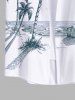 Coconut Tree Sea Boat Bird Print Plus Size Matching Hawaii Beach Outfit For Couples -  