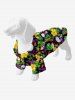 Pet's Tropical Leaf Flowers Skulls Print Hawaii Shirt -  