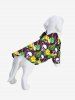 Pet's Tropical Leaf Flowers Skulls Print Hawaii Shirt -  