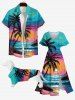 Pet's Coconut Tree Sea Colorful Sky Print Hawaii Shirt -  