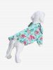 Pet's Turn-down Collar Flamingo Coconut Leaves Floral Print Hawaii Button Shirt -  