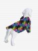 Pet's Turn-down Collar Colorful Pineapple Colorblock Print Hawaii Button Shirt -  