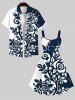 Robe Chevron Fleur Feuille Imprimés de Grande Taille - Multi-A 6X