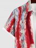 Chemise à Boutons avec Poche et à Imprimé Drapeau Américain Patriotique pour Hommes - Multi-A 3XL