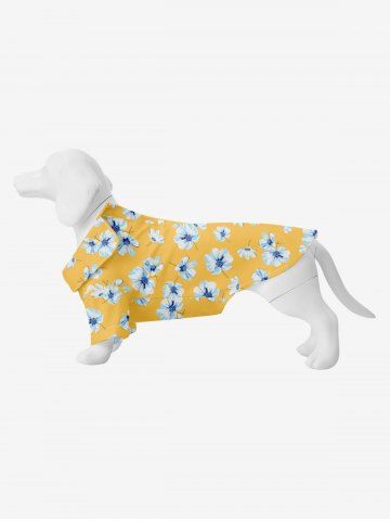 Pet's Flowers Print Hawaii Shirt