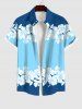 Hibiscus Flowers Colorblock Print Plus Size Matching Hawaii Beach Outfit For Couples -  