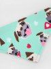 Pet's Cute Dog Heart Paw Print Ribbed Push Buckle Waterproof Bandana Bibs -  