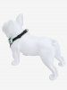 Pet's Cute Dog Heart Paw Print Ribbed Push Buckle Waterproof Bandana Bibs -  