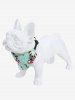 Pet's Cute Dog Heart Paw Print Ribbed Push Buckle Waterproof Bandana Bibs -  