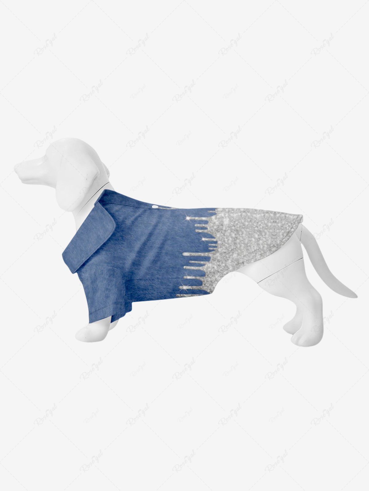 Fancy Pet's Paint Drop Blobs Sparkling Sequin Glitter 3D Print Shirt  