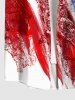 Painting American Flag Print Boyleg Tankini Swimsuit and Shirt Plus Size Matching Set For Couples -  