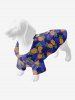 Pet's Pineapple Coconut Leaves Print Hawaii Button Shirt -  