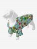 Pet's Skull Pineapple Coconut Tree Floral Currency Print Hawaii Button Shirt -  