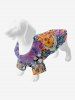Pet's Sun Moon Ombre Vintage Floral Print Button Shirt -  