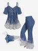 Pet's Paint Drop Blobs Sparkling Sequin Glitter 3D Print Shirt -  