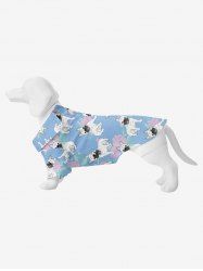 Pet's Rose Flower Leaf Dog Print Shirt -  