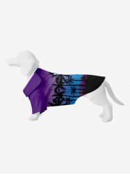 Pet's Coconut Tree Moon Ombre Sky Print Hawaii Shirt -  