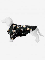 Pet's Daisy Flower Leaf Print Hawaii Shirt -  