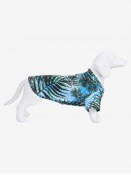 Pet's Tropical Leaf Print Hawaii T-shirt -  