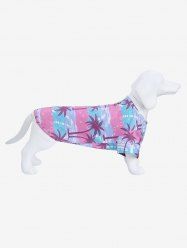 Pet's Tropical Coconut Tree Bubble Colorblock Print Hawaii T-shirt -  