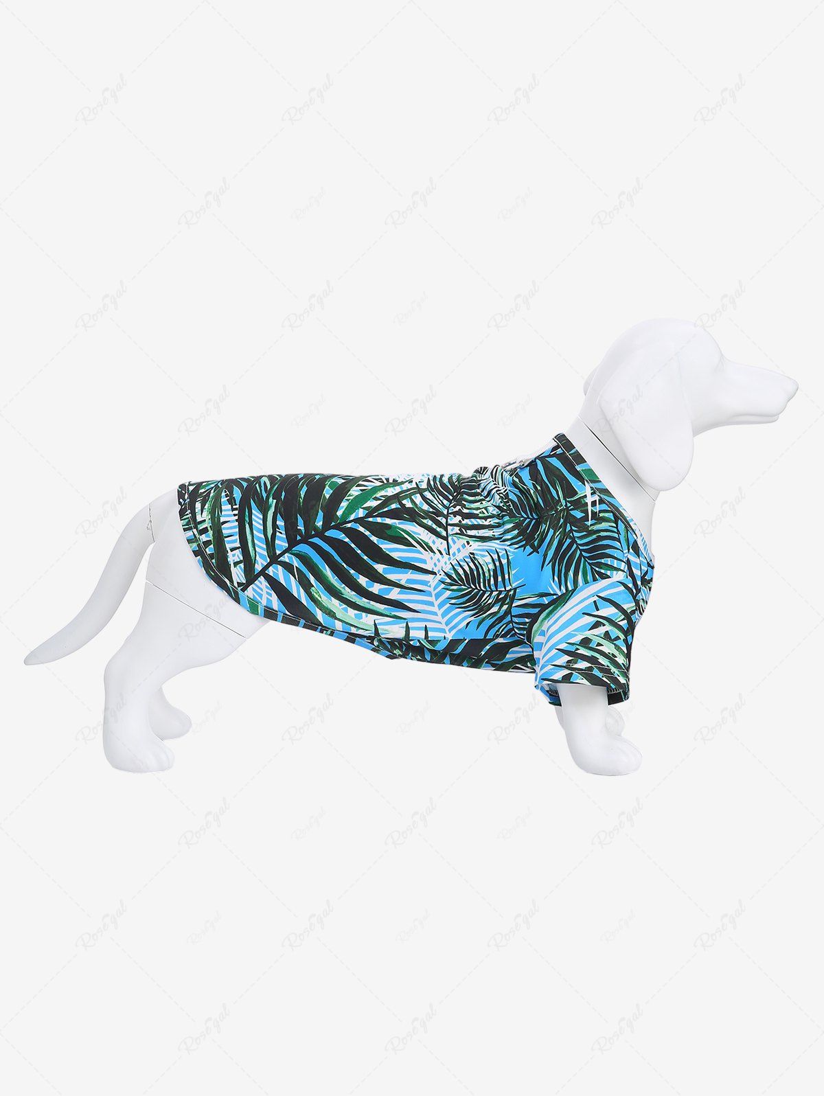Affordable Pet's Tropical Leaf Print Hawaii T-shirt  