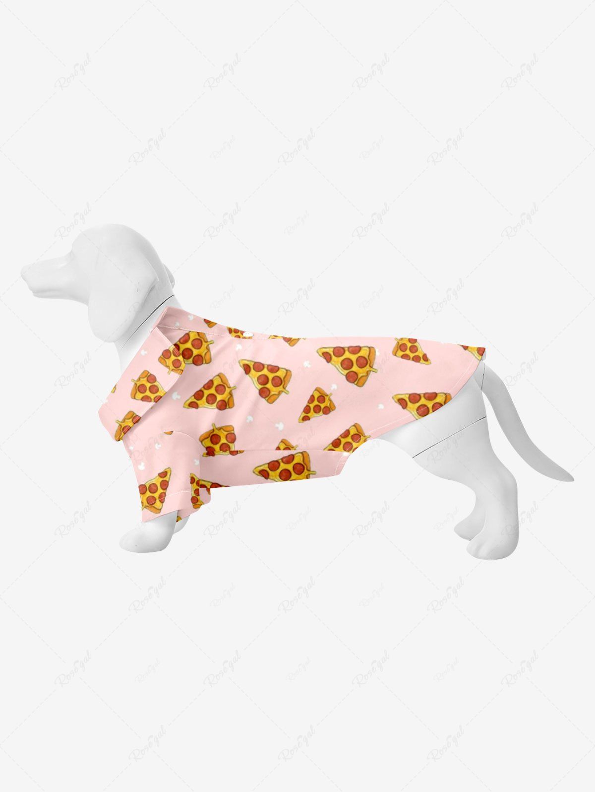 Shops Pet's Pizza Print Button Shirt  