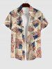 Patriotic American Flag Star Print Plus Size Matching Outfit For Couples -  