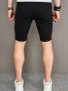Men's Zipper Fly Distressed Frayed Denim Jean Shorts -  
