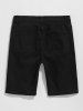 Men's Zipper Fly Distressed Frayed Denim Jean Shorts -  
