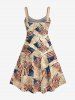 Plus Size Patriotic American Flag Star Print Tank Dress -  