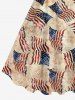 Plus Size Patriotic American Flag Star Print Tank Dress -  