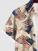 Chemise Imprimée Drapeau Américain Grande Taille pour Homme - Multi-A 4XL