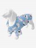 Pet's Rose Flower Leaf Dog Print Shirt -  