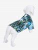 Pet's Tropical Leaf Print Hawaii T-shirt -  