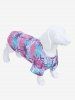 Pet's Tropical Coconut Tree Bubble Colorblock Print Hawaii T-shirt -  