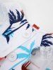 Pet's Coconut Tree Summer Letters Print Lace Trim Hawaii Top -  