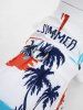 Pet's Coconut Tree Summer Letters Print Lace Trim Hawaii Top -  