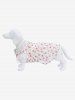 Pet's Flower Print Jacquard Embroidered Lace Trim Patchwork Rivet Button Dress -  