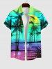 Glitter Butterfly Ombre Sea Sun Coconut Tree Print Hawaii Dog And Owner Matching Outfits -  