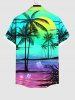 Glitter Butterfly Ombre Sea Sun Coconut Tree Print Hawaii Dog And Owner Matching Outfits -  