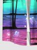 Glitter Butterfly Ombre Sea Sun Coconut Tree Print Hawaii Dog And Owner Matching Outfits -  